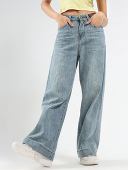 Sera - Blue High Waist Bootcut Stretchable Jeans