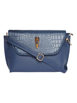 Horra - Casual Croco Sling Bag Blue (M)