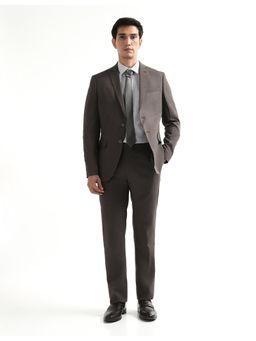 Arrow - Mens Checked Two Piece Suit - Brown