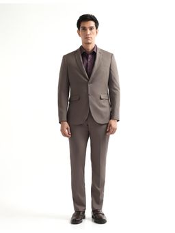 Arrow - Mens Tailored Fit Two Piece Suit - Brown