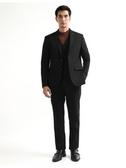 Arrow - Mens Tailored Fit Three Piece Suit - Black