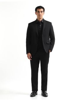 Arrow - Mens Dobby Three Piece Suit - Black