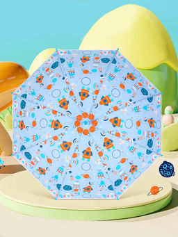 Little Surprise Box - Planet Space Theme Blue and Orange Umbrella for Kids