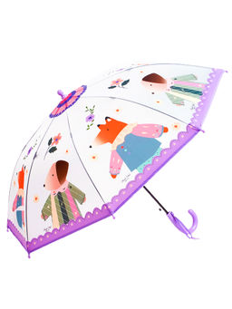 Little Surprise Box - MS. Foxy Transparent Style Purple Umbrella for Kids