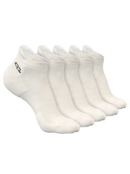 Heelium - Bamboo Ankle Socks-FreeSize UK7-11,5 Pairs,White,Anti dour,Anti Blister (Pack of 5)