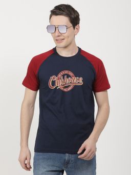 Lee - Men Graphic Print Red Crew Neck T-Shirt (Slim)