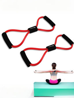 Strauss - Pack of 2 Yoga Soft Chest Expander - Red