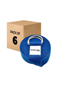 Strauss - Pack of 6 Blue 8 Feet Yoga Belt