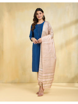 Fabindia - Beige Silk Blend Dupatta