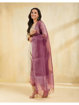 Fabindia - Purple Silk Dupatta