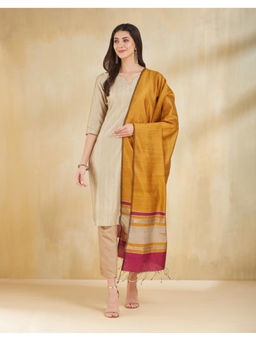 Fabindia - Mustard Silk Blend Dupatta