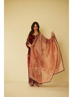 Sarang Kaur - Peach Dareecha Tissue Dupatta