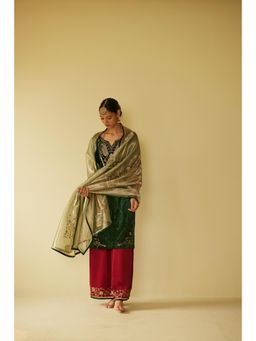 Sarang Kaur - Green Meera Tissue Dupatta