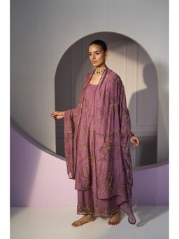 Sarang Kaur - Purple Basant Dupatta
