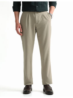 Arrow Newyork - Mens Grey Regular Fit Bi-Stretch Trouser