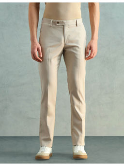 Arrow - Mens Straight Beige Formal Trouser