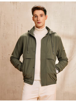 U.S. Polo Assn. Denim Co. - Mens Detachable Hood Legend Of Horseshoe Olive Jacket