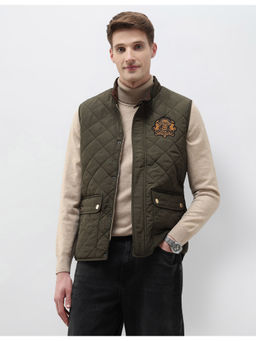 U.S. Polo Assn. Denim Co. - Mens High Neck Solid Quilted Green Jacket