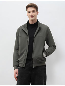 U.S. POLO ASSN. - Mens Mock Collar Solid Green Jacket