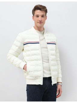 U.S. POLO ASSN. - Mens Puffer Baseball Collar Regular Fit White Jacket