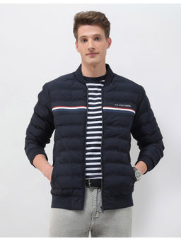 U.S. POLO ASSN. - Mens Puffer Baseball Collar Regular Fit Navy Blue Jacket