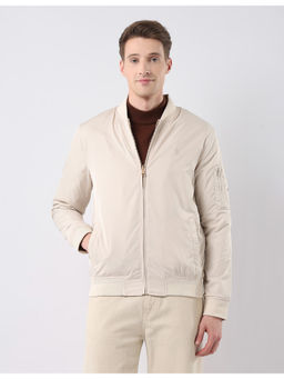 U.S. POLO ASSN. - Mens Solid Reversible Beige Jacket