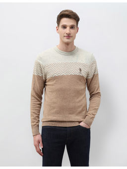 U.S. POLO ASSN. - Mens Chevron Patterned Knit Sweater