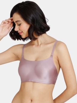 Zivame - Miracle Padded Non Wired Full Coverage T-Shirt Bra - Elderberry Purple