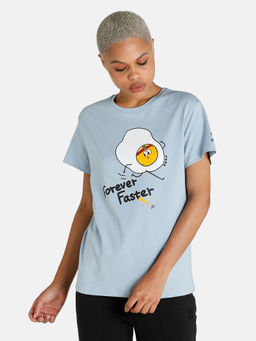 Puma - Club Graphic Tee Women Blue T-shirt