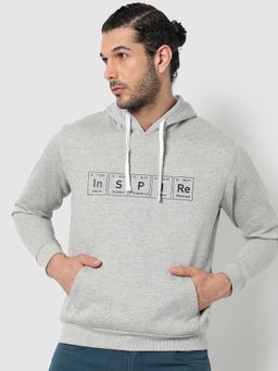 Campus Sutra - Men Casual Printed Hooded Sweatshirt