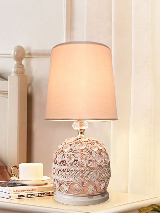Homesake Modern Small Crystal Table Lamp Pink