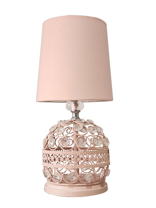 Table Lamp Rose Gold And Grey Lamp Shade Art Deco Silvered Goats