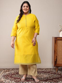 Libas - Yellow Stripes Kurta