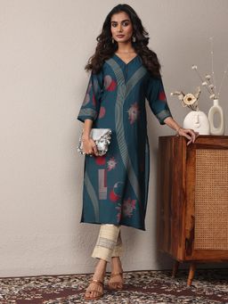 Libas - Blue Floral Kurta