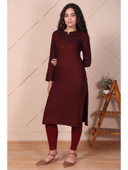Aurelia - Maroon Solid Kurta