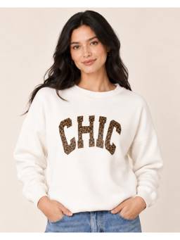 Twenty Dresses by Nykaa Fashion - Women Typography Printed Round Neck Off-White Sweatshirt