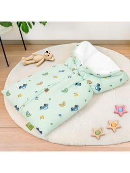 R for Rabbit - Snuggy Bliss Green Printed Sleeping Bag