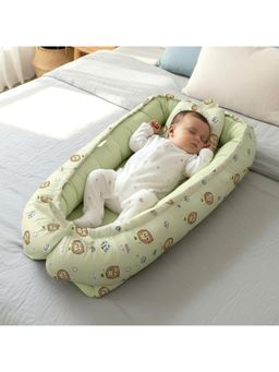 StarAndDaisy - Green Printed Sleeping Bed with Pillow