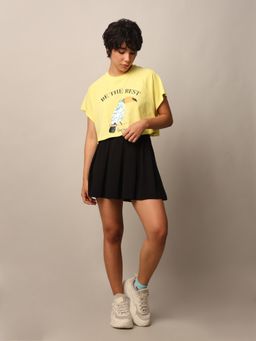 ONLY - Women Boxy Yellow T-Shirt