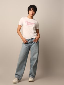 ONLY - Women Regular Fit White T-Shirt