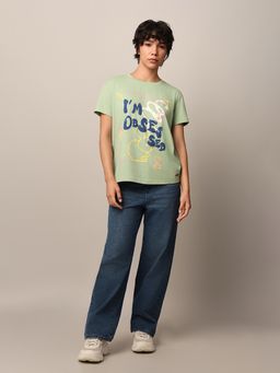 ONLY - Women Regular Fit Green T-Shirt