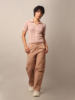 ONLY - Women Regular Fit Pink T-Shirt