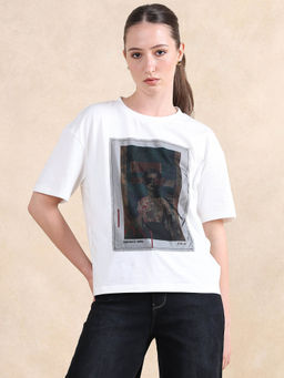 RAREISM - Twixt Primary Off White Relaxed Regular T-Shirt