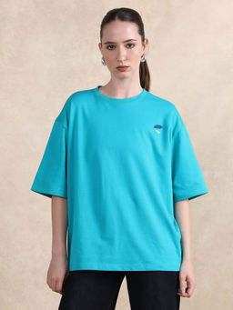 RAREISM - Yeez Primary Teal Oversized Regular T-Shirt