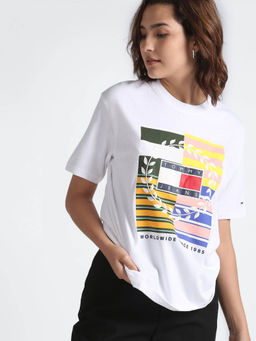 Tommy Hilfiger - Women White Color T-Shirt