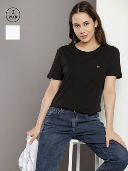 Tommy Hilfiger - Women Multi Color T-Shirt (Pack of 2)