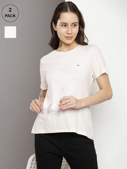 Tommy Hilfiger - Women Multi Color T-Shirt (Pack of 2)