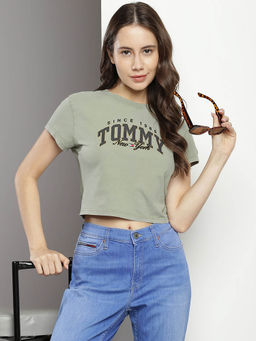 Tommy Hilfiger - Women Green Color T-Shirt