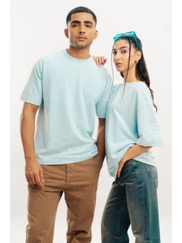 FREAKINS - Azure Acid Wash Oversized Tees