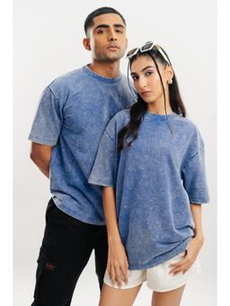FREAKINS - Sapphire Acid Wash Oversized Tees